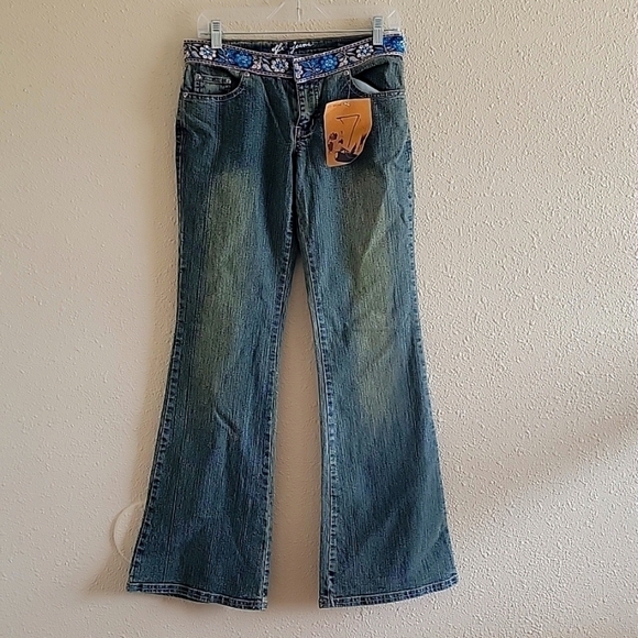 Boho Style Low Waist Jeans - Picture 1 of 5
